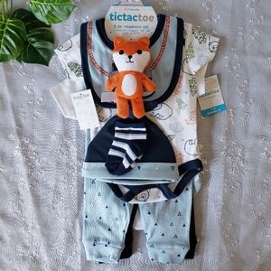 8 PC Set Newborn Onesie Pants Forest Animal Set Baby Shower Gift 🎁